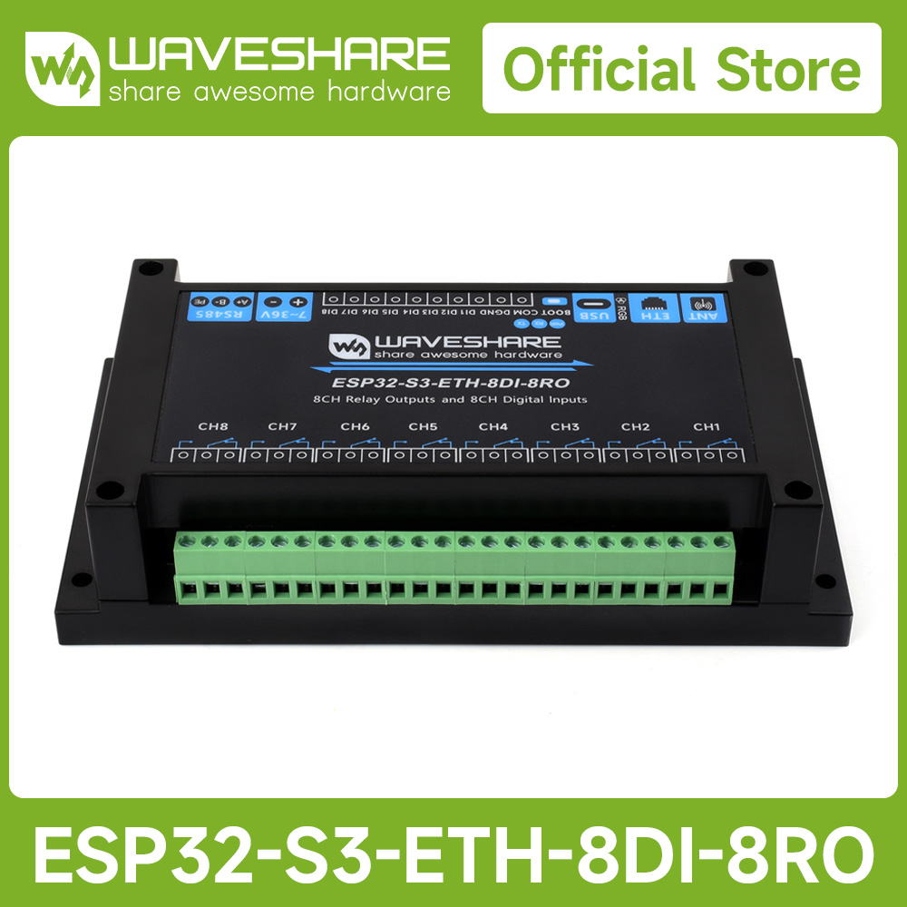 Waveshare Industrial 8-Channel - огляд і ціна Esp32 S3