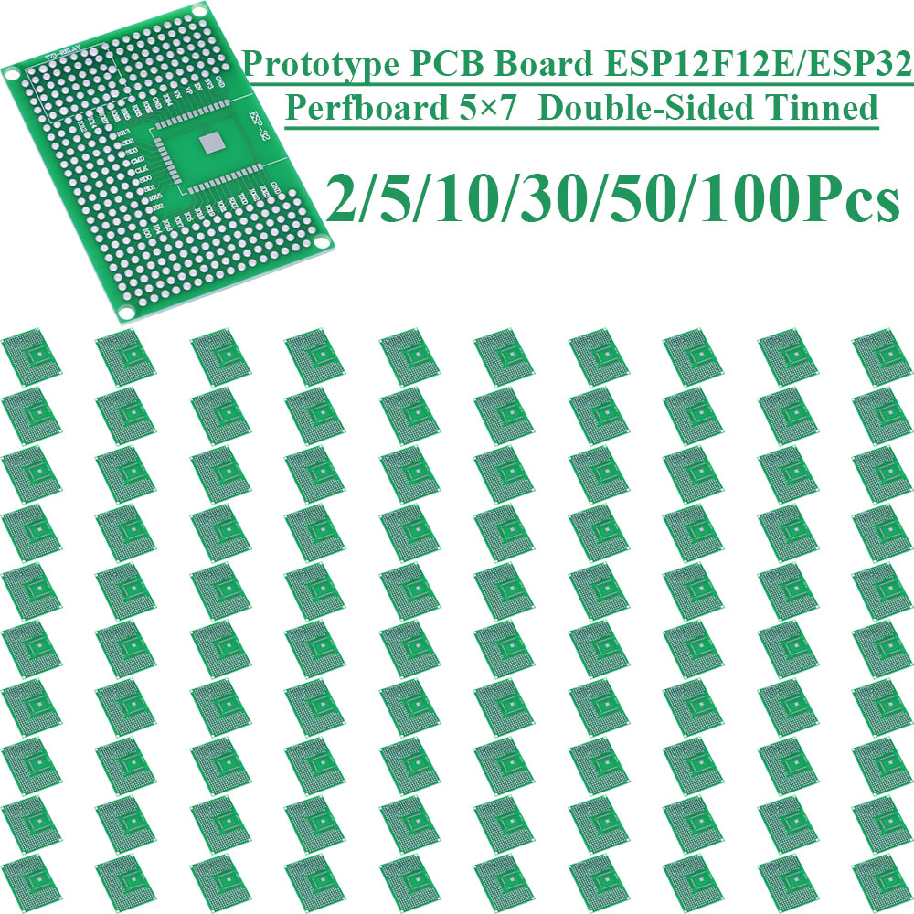 2~100Pcs 5X7 Double Sided Tin  - огляд і ціна Esp8266