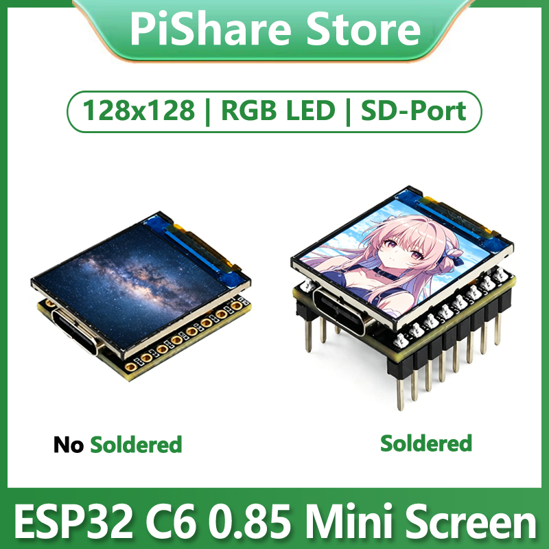 ESP32-C6 0.85 inch Display LCD - огляд і ціна Esp32 C6