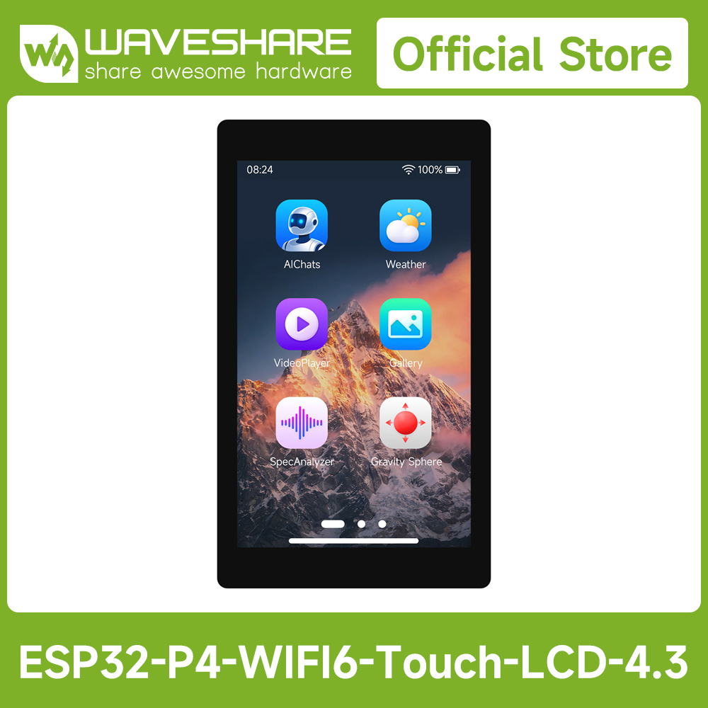 Waveshare ESP32-P4-WIFI6 4.3in - огляд і ціна Esp32 Development Board
