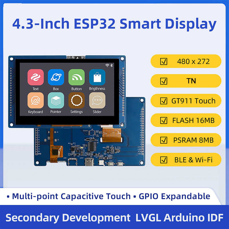 ESP32 S3 4.3 Inch 480*272 Capa - огляд і ціна Esp32 P4
