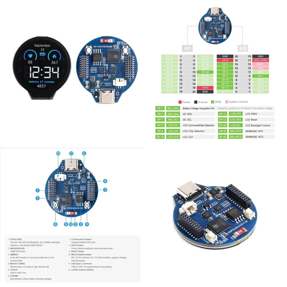 ESP32-S3 LCD development board - огляд і ціна Esp32