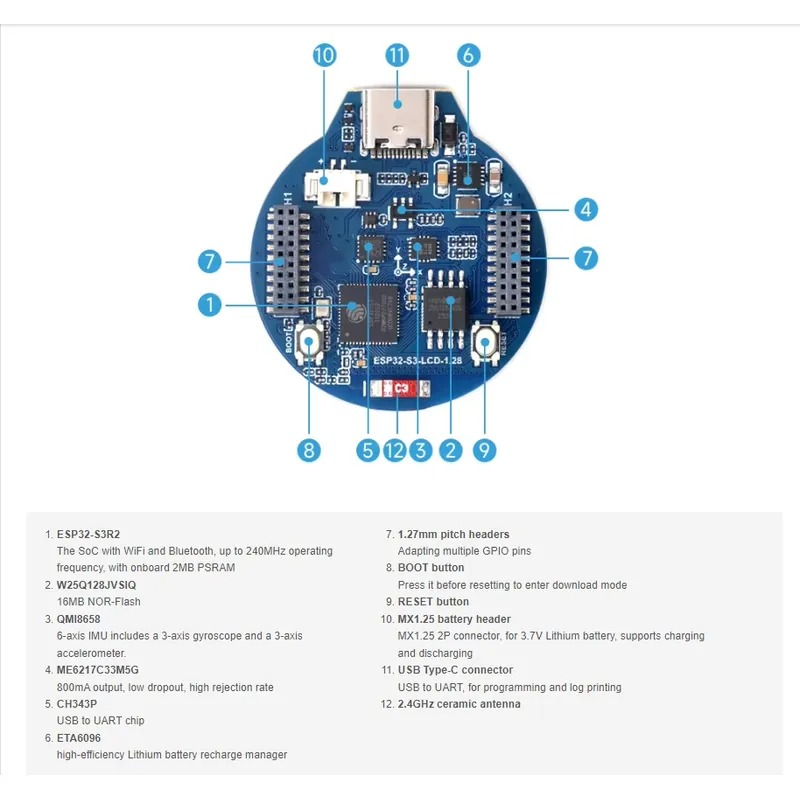 ESP32-S3 LCD development board - огляд і ціна Esp32
